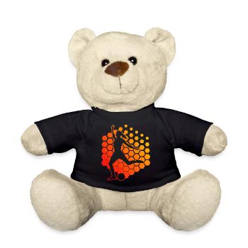 Footballer Men's Football Player Football - Teddy Bear - black - Front