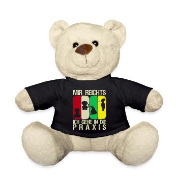 Tierarzt Tierärztin Retro Tierarztpraxis - Teddy - Schwarz - Vorne