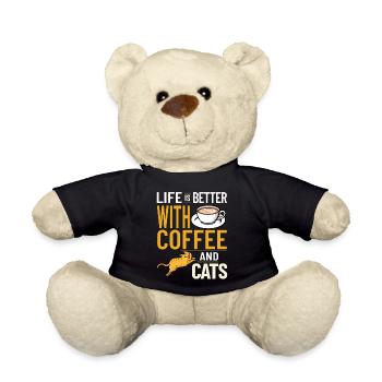 Cafetière Chat Machine Chaton Tasse Grains - Nounours - noir - Devant
