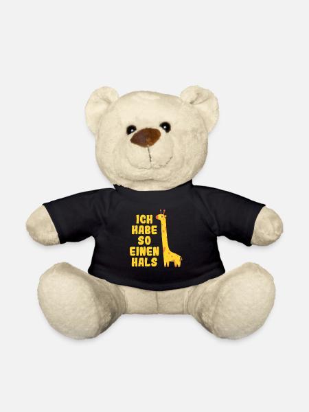 Ich Habe So Einen Hals Giraffen Tier Wortspiel - Teddy - Schwarz