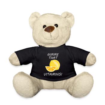 That Vitamins Ironic Zitat Limonade Citrus - Teddy - Schwarz - Vorne