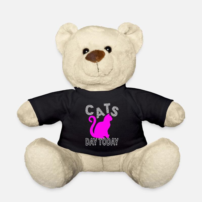 cats day today for cat lovers - Teddy Bear - black