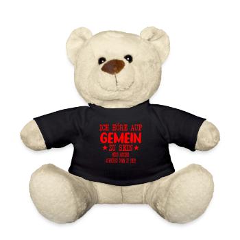 Ich höre auf Gemein zu sein - Teddy - Schwarz - Vorne