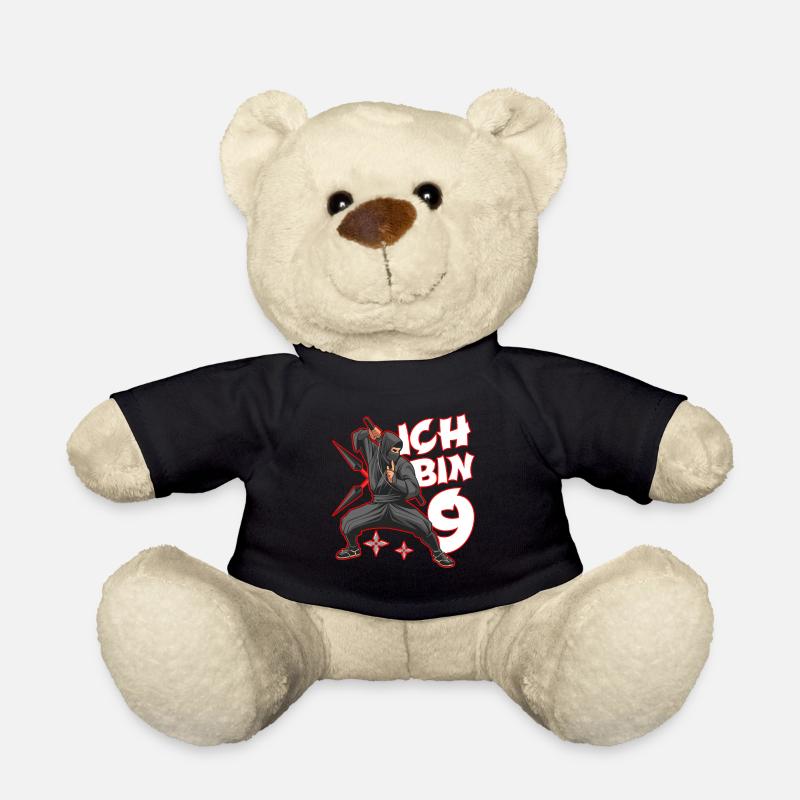 9. Kindergeburtstag Ninja - Teddy - Schwarz