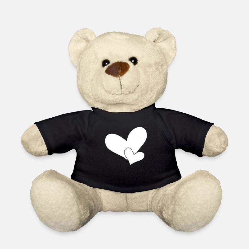 Herz Herze - Teddy - Schwarz
