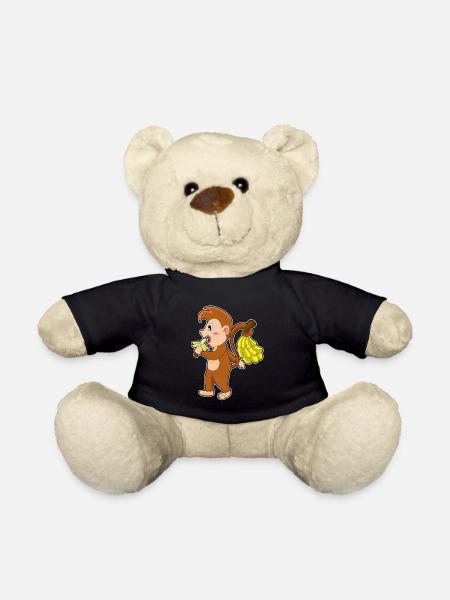 Affe Bananen - Teddy - Schwarz