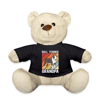 Bull Terrier Grand-père Chien Propriétaire de chien Cadeau - Nounours - noir - Devant