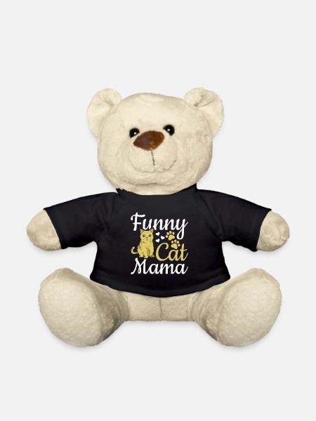 Katze Mama Lustige Katze Mama Niedliche Katze Lieb - Teddy - Schwarz