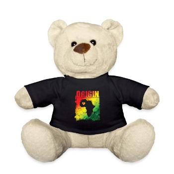 Origin Karte Afrika Herz Kontinent Afrika - Teddy - Schwarz - Vorne
