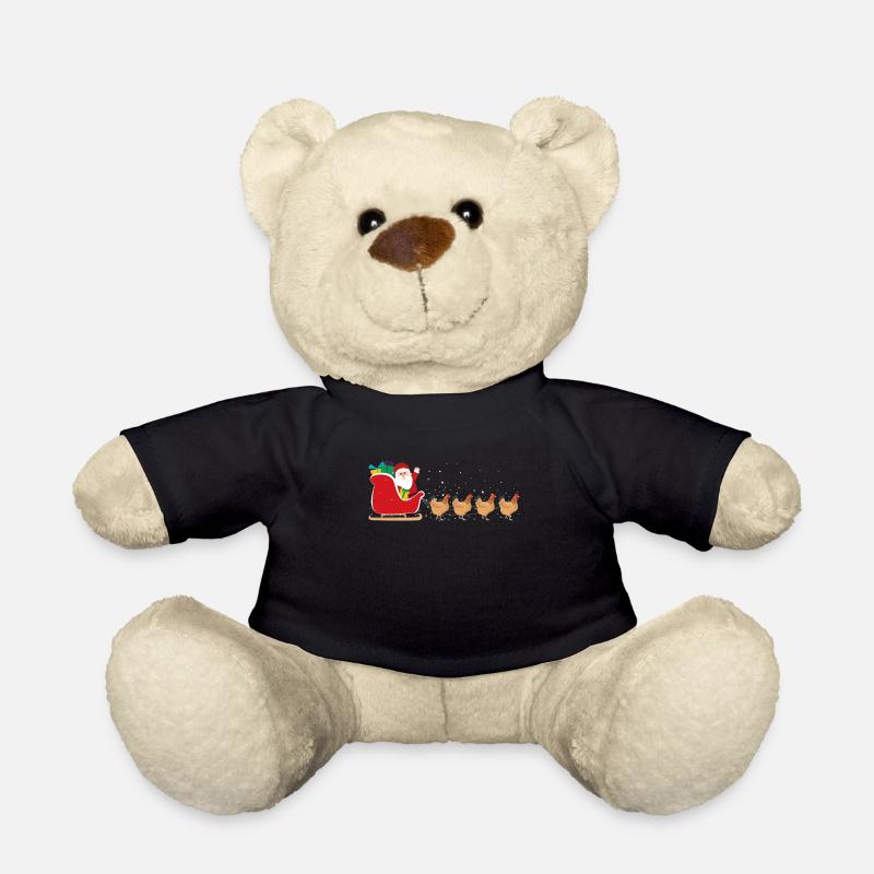 Huhn Weihnachtsmann Weihnachtsschlitten - Funny - Teddy - Schwarz