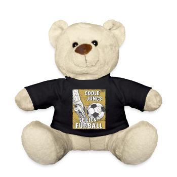 COOLE JUNGS SPIELEN FUßBALL - Teddy - Schwarz - Vorne