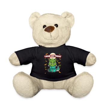 Trick Or Treat Scary Creepy Halloween Monster - Teddy Bear - black - Front