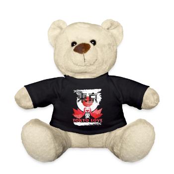 Tokyo-Love, Tokyo-City, Origami-Kraniche - Teddy - Schwarz - Vorne