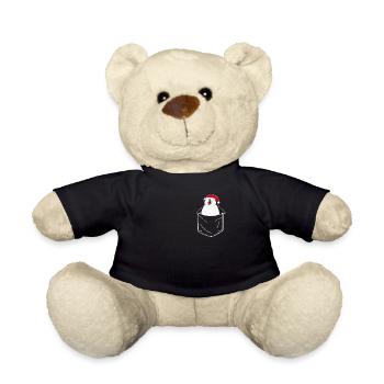 Bag Penguin Santa Cute Animal Christmas - Teddy Bear - black - Front