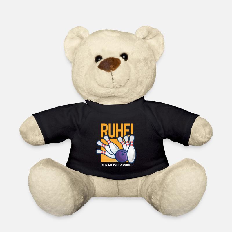 Bowling Strike Bowler Spruch Pins Hobby - Teddy - Schwarz