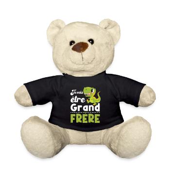 Je vais être grand frère, Cadeau grand frère - Nounours - noir - Devant