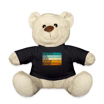 Retro Mari Papa Héros Aviron Légende - Nounours - noir - Devant