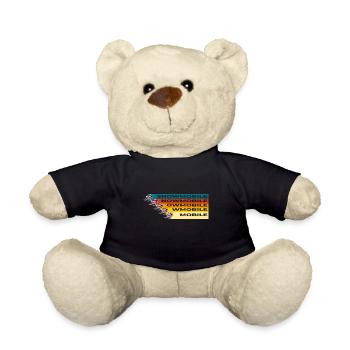 Schneemobil Monster Rennen in coolen Retro Farben - Teddy - Schwarz - Vorne