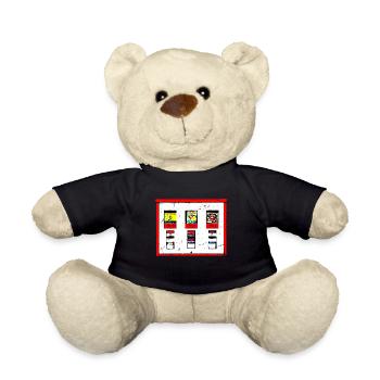 Kaugummiautomat Unvergessen 90er Party 80er Jahre - Teddy - Schwarz - Vorne