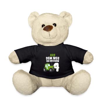 Aus Dem Weg Ich Bin Schon 4 Traktor Geburtstag Kin - Teddy - Schwarz - Vorne