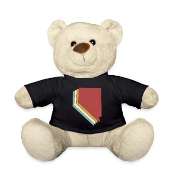 État des États-Unis - Carte vintage Nevada - Nounours - noir - Devant