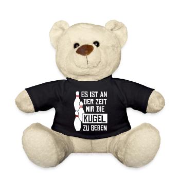 Kegeln Kugel Kegelbahn Kegelverein - Teddy - Schwarz - Vorne