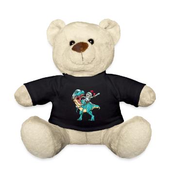 Tyrannosaurus Dinosaurier Ritter Dino Kinder Kids - Teddy - Schwarz - Vorne