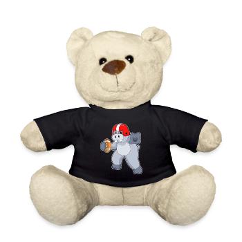 Nilpferd American Football Sport - Teddy - Schwarz - Vorne