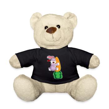 Bunny Carrot - Teddy Bear - black - Front