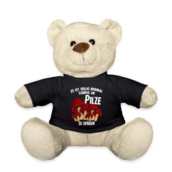 Pilzsammler Pilz Pilze Pilzsucher - Teddy - Schwarz - Vorne