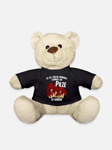 Pilzsammler Pilz Pilze Pilzsucher - Teddy - Schwarz