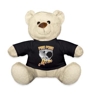 Cool Ping Pong Mom Ping Pong Player Mama - Teddy Bear - black - Front