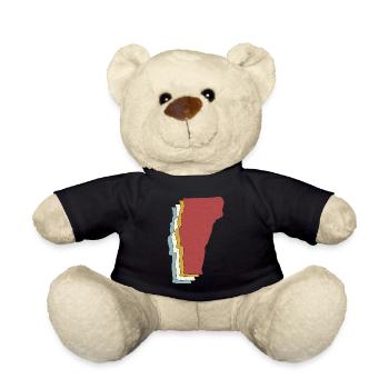 USA State - Vintage Map Vermont - Teddy Bear - black - Front