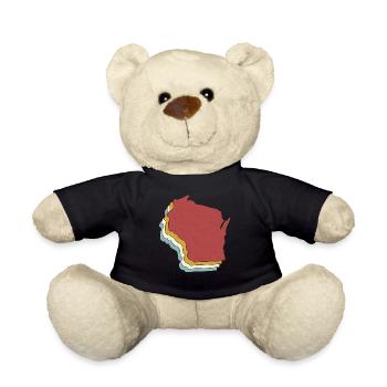 USA State - Vintage Map Wisconsin - Teddy - Schwarz - Vorne