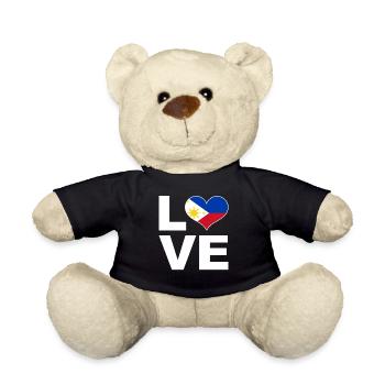 I love Philippines heart flag Philippines - Teddy Bear - black - Front