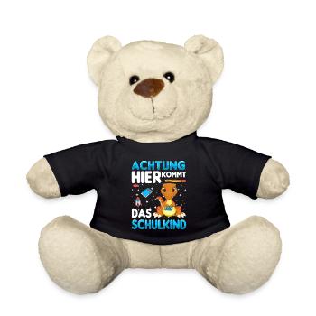 Achtung hier kommt das Schulkind - Teddy - Schwarz - Vorne