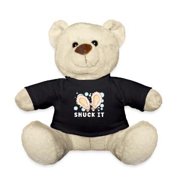 Oyster Lovers Funny Oyster Oyster Shucker - Teddy Bear - black - Front