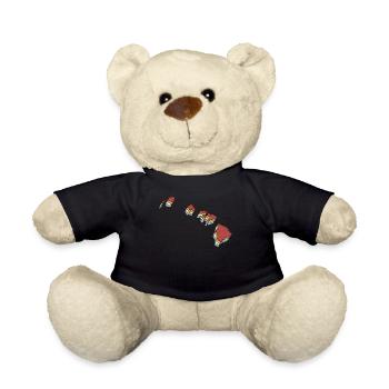 USA State - Vintage Map Hawaii - Teddy Bear - black - Front