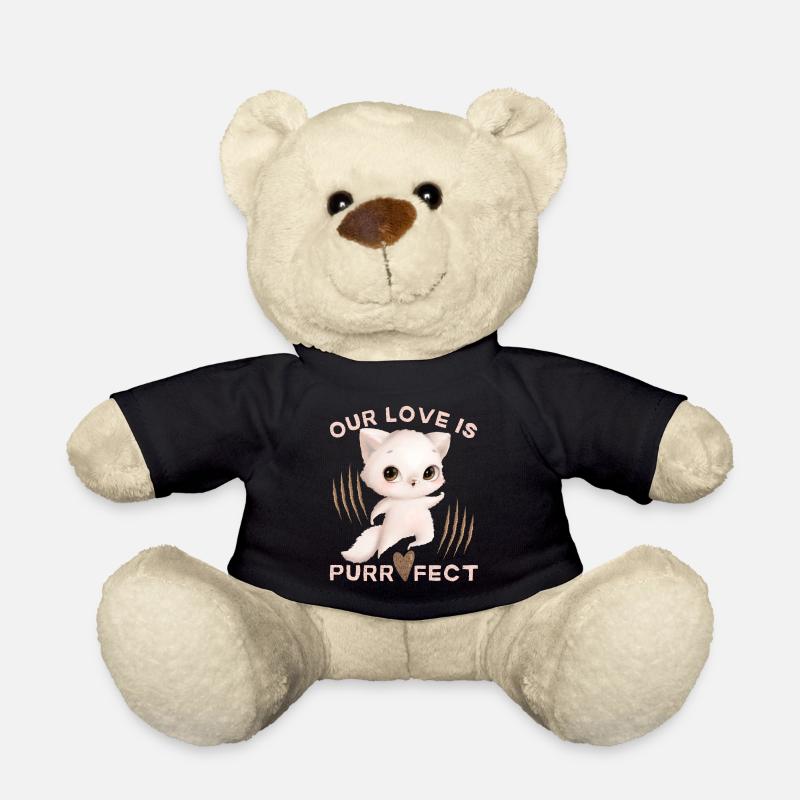 Valentin-Katze Valentinstag-Liebe lustiger Spruch - Teddy - Schwarz
