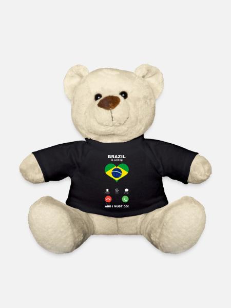 Brasilien is calling Brasilien Herz Souvenir - Teddy - Schwarz