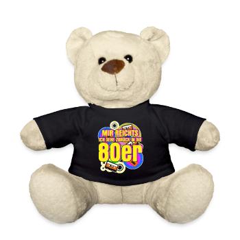 80er Jahre Retro 80s - Teddy - Schwarz - Vorne