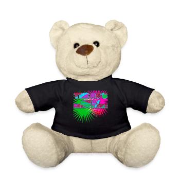Années 80 1980 Rétro années 80 - Nounours - noir - Devant