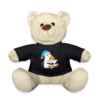 Albatross Seagull Bird - Teddy Bear - black - Front
