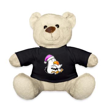 Albatross Seagull Bird - Teddy Bear - black - Front