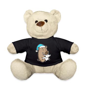 Wild Boar Baby Pig - Teddy Bear - black - Front