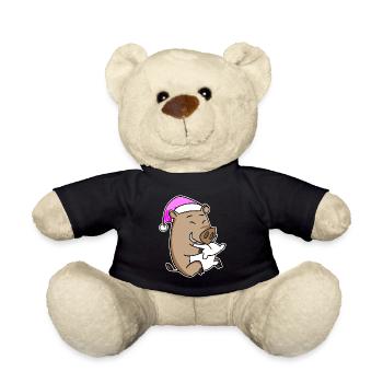 Sanglier avec oreiller et bonnet de couchage - Nounours - noir - Devant
