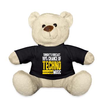 Les prévisions de ce soir 99 % Chance Techno Music - Nounours - noir - Devant