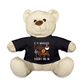 Bagel Food Gift Bagel - Teddy Bear - black - Front
