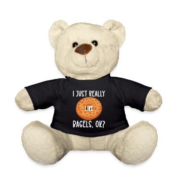 Bagel Food Gift Bagel - Teddy Bear - black - Front