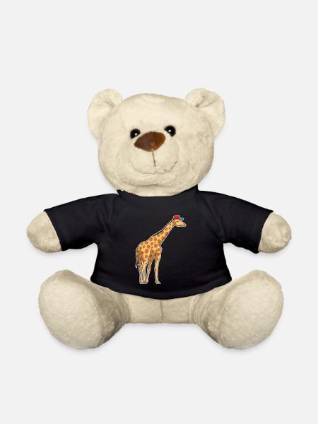 Giraffe Schüler Cap Schule - Teddy - Schwarz